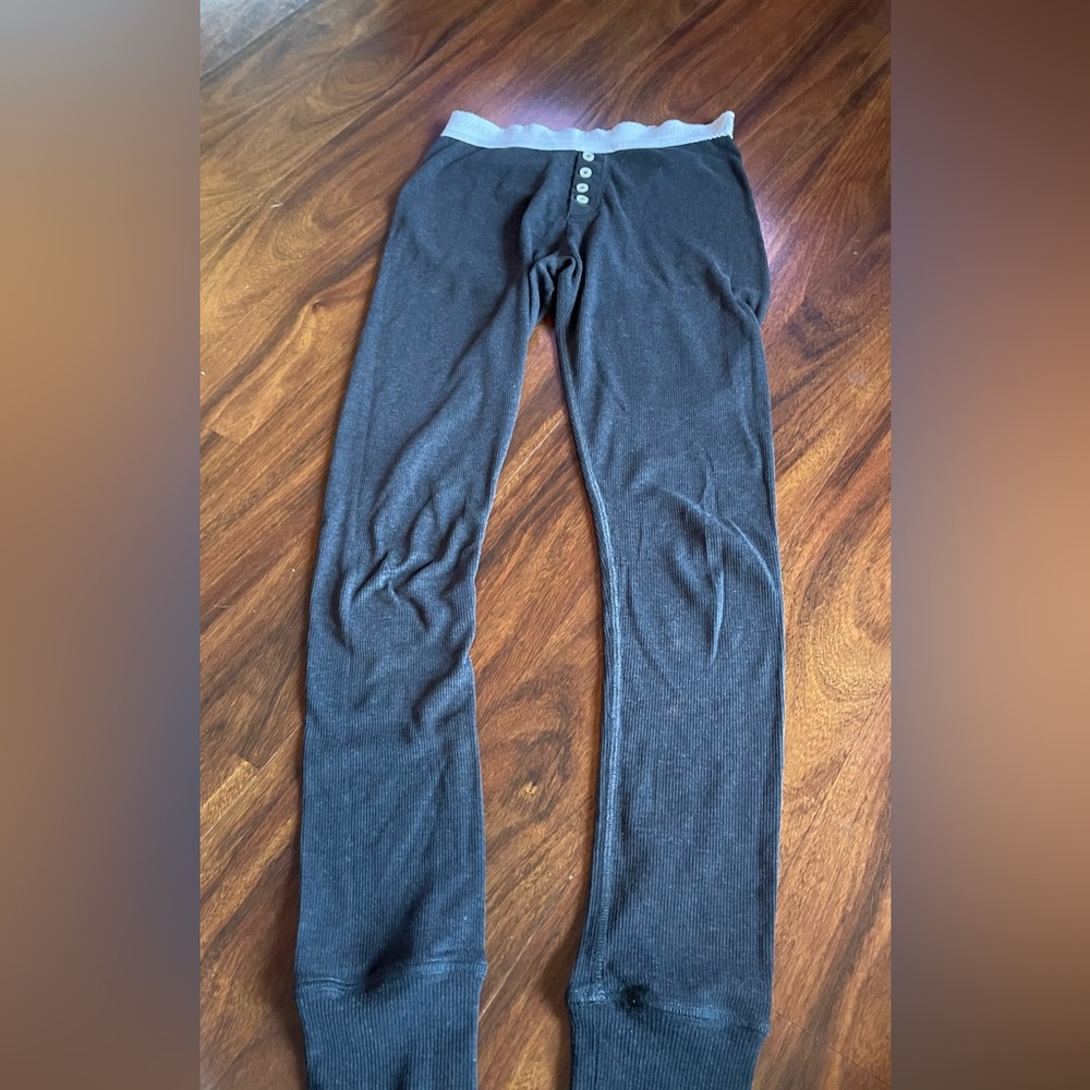 Aerie Charcoal Ribbed Leggings
